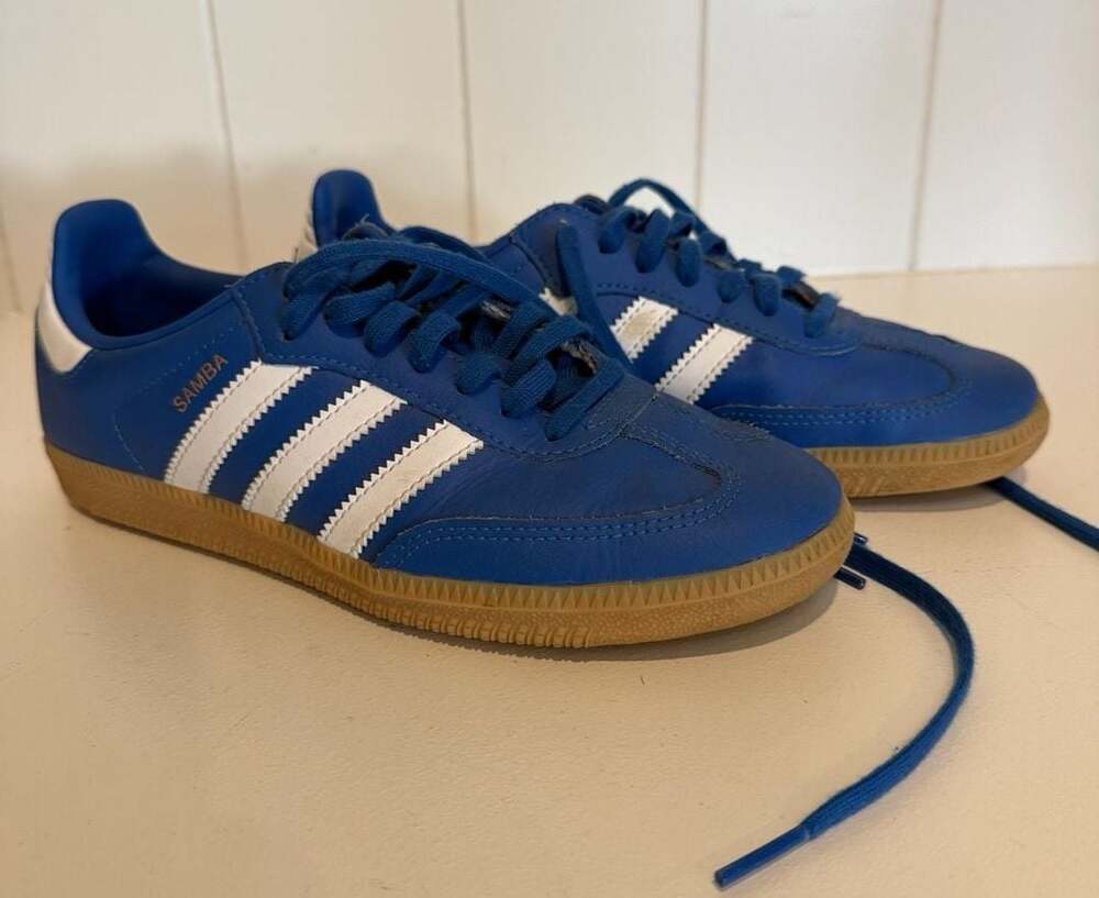 Adidas Samba OG Blue White Gum Sneakers Kids 4.5